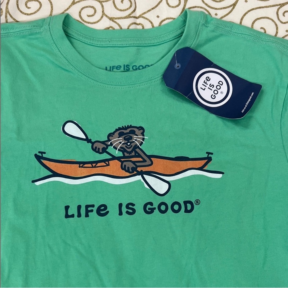 Life Is Good Teal Crusher Tee